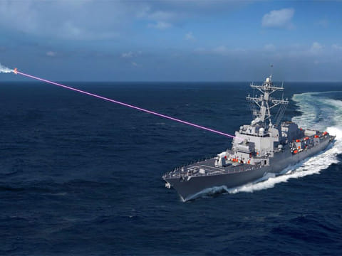 An artist’s rendering of Lockheed Martin’s HELIOS system.