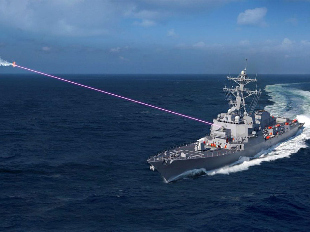 An artist’s rendering of Lockheed Martin’s HELIOS system.