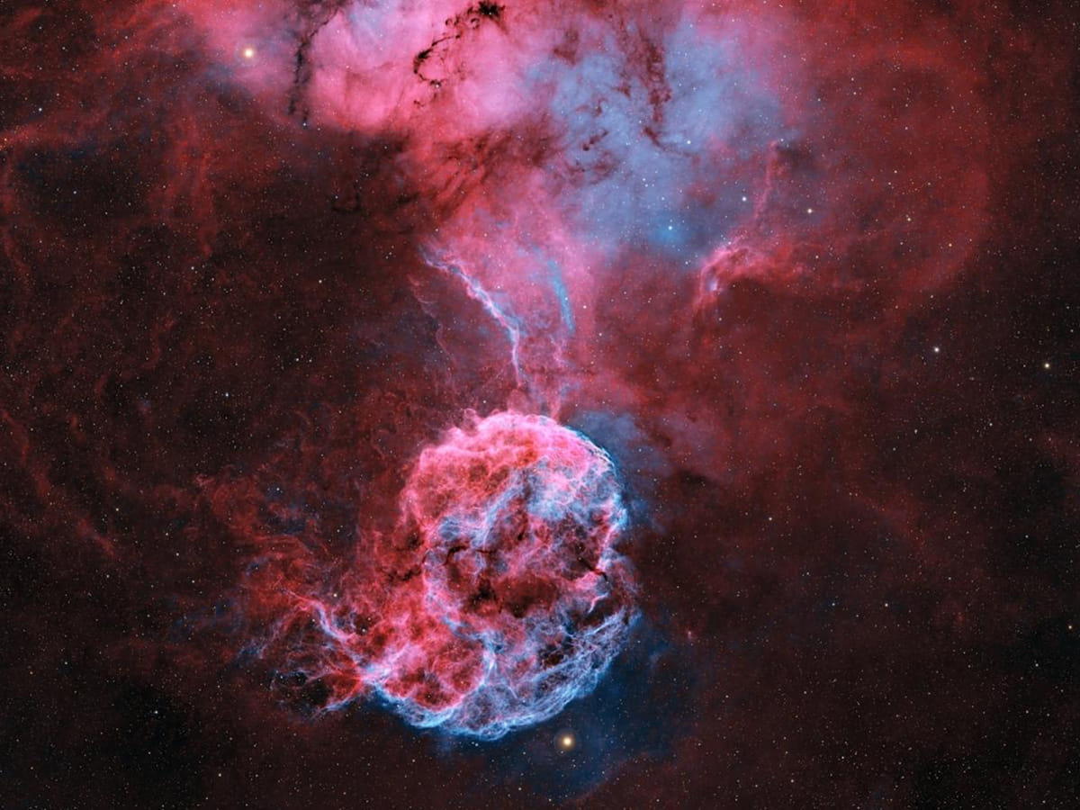Jellyfish Nebula photographed from Abu Dhabi desert