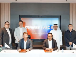 From Left to Right: Ahmed Alkoky -Partner Enlightened Minds Investments, Jake Shephard- Co -Founder Xrange, MG Keyser — Co-Founder, XRange, Amit Kaushal – Chairman,  Akcel Holding, Sultan Al Hosani - Chairman, Chairman of International Business and Investment Union London, and Timur Kudratov- Co-Founder Enlightened Mind.