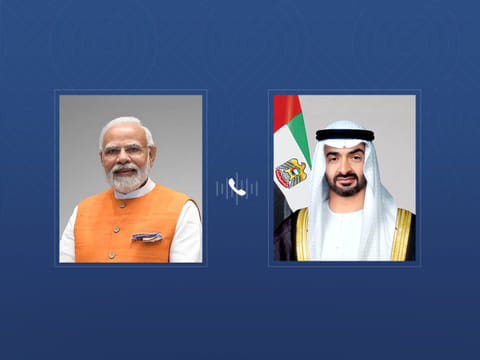 UAE President and Indian Prime Minister discuss regional developments