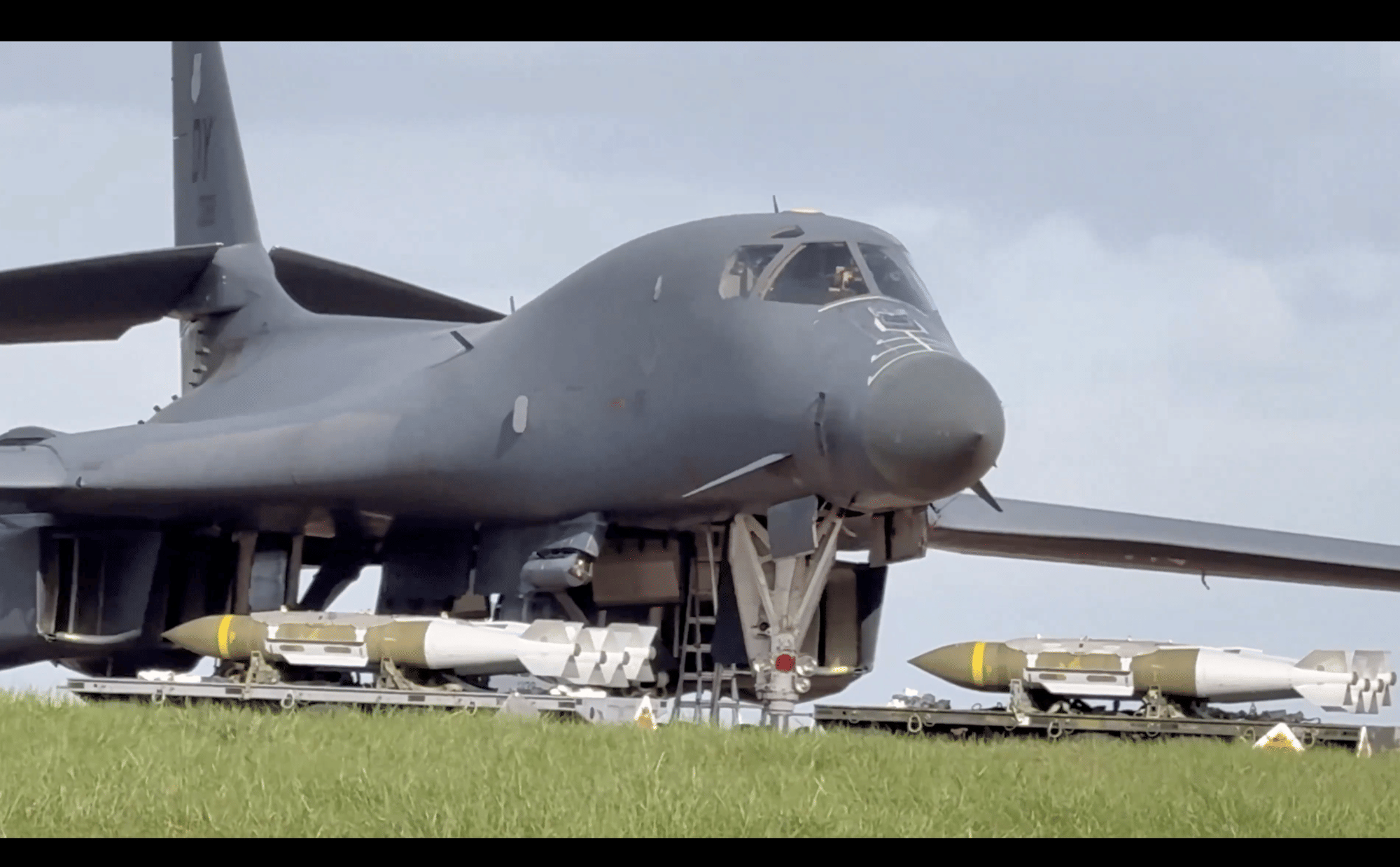 A US Air Force B1 bomber: The primary 5,000-lb (2,300 kg) class laser-guided "bunker buster" penetrator bomb used by the US is the GBU-28, which uses the BLU-113 warhead. A newer 5,000-lb guided bomb unit, the GBU-72 Advanced 5K Penetrator, has also been developed for enhanced, deep-target penetration, tested for use on F-15E and B-1B platforms.