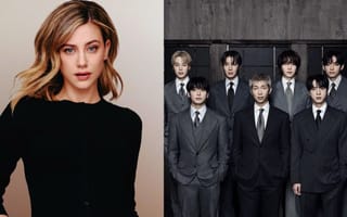 Lili Reinhart (left) and BTS (right)