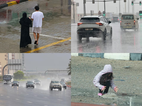 UAE rain in pictures: Downpour transforms Dubai and Sharjah