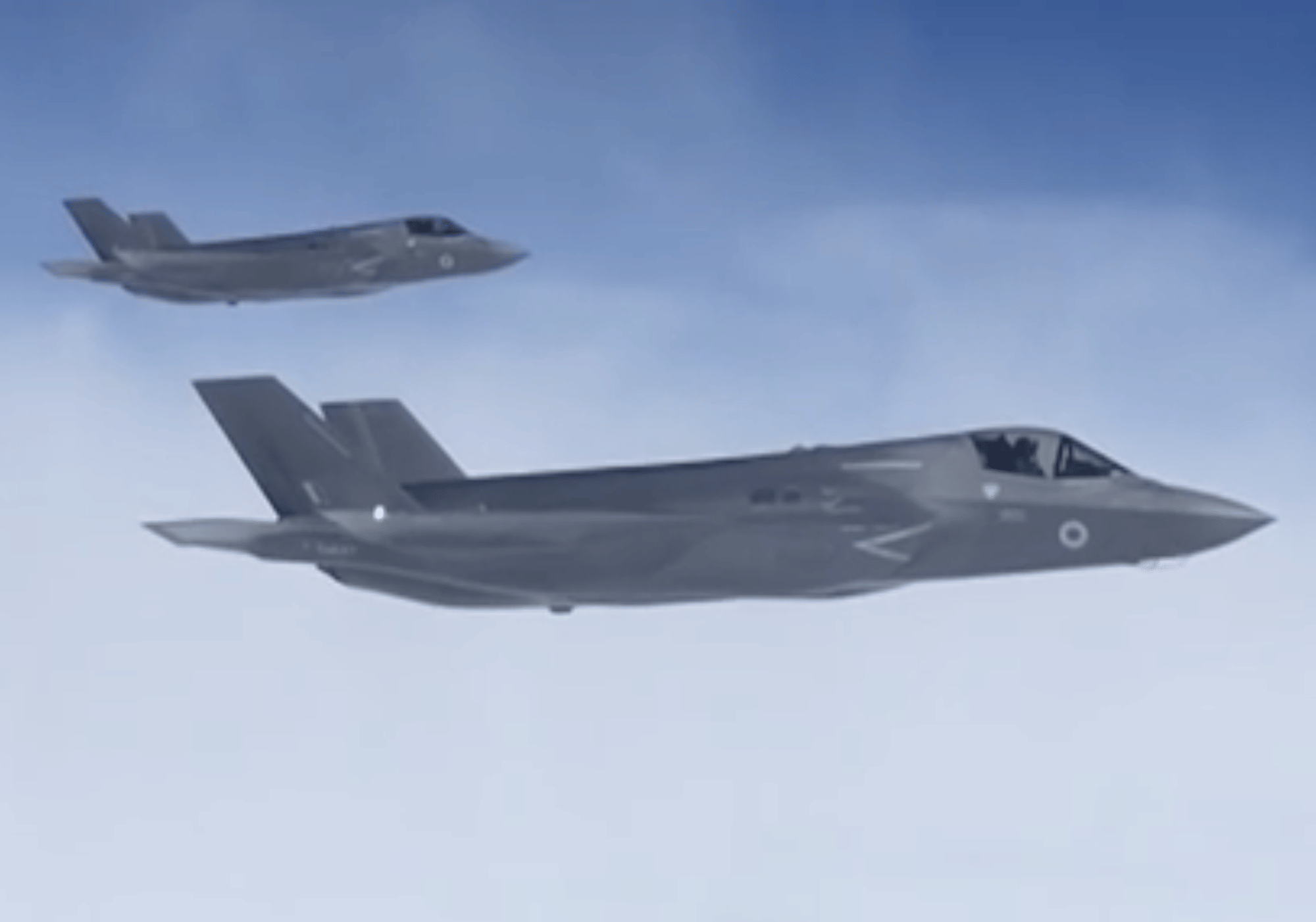 Royal Air Force F-35 Lightning stealth fighter jets.