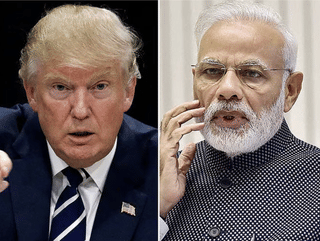 US President Donald Trump and Indian PM Narendra Modi.