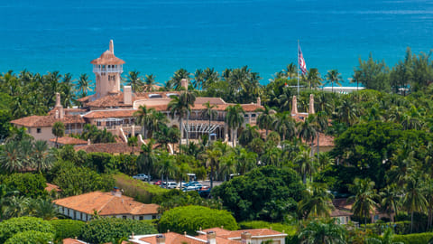 An aerial view of former President Donald Trump's Mar-a-Lago club in Palm Beach, Fla., on Aug. 31, 2022. 