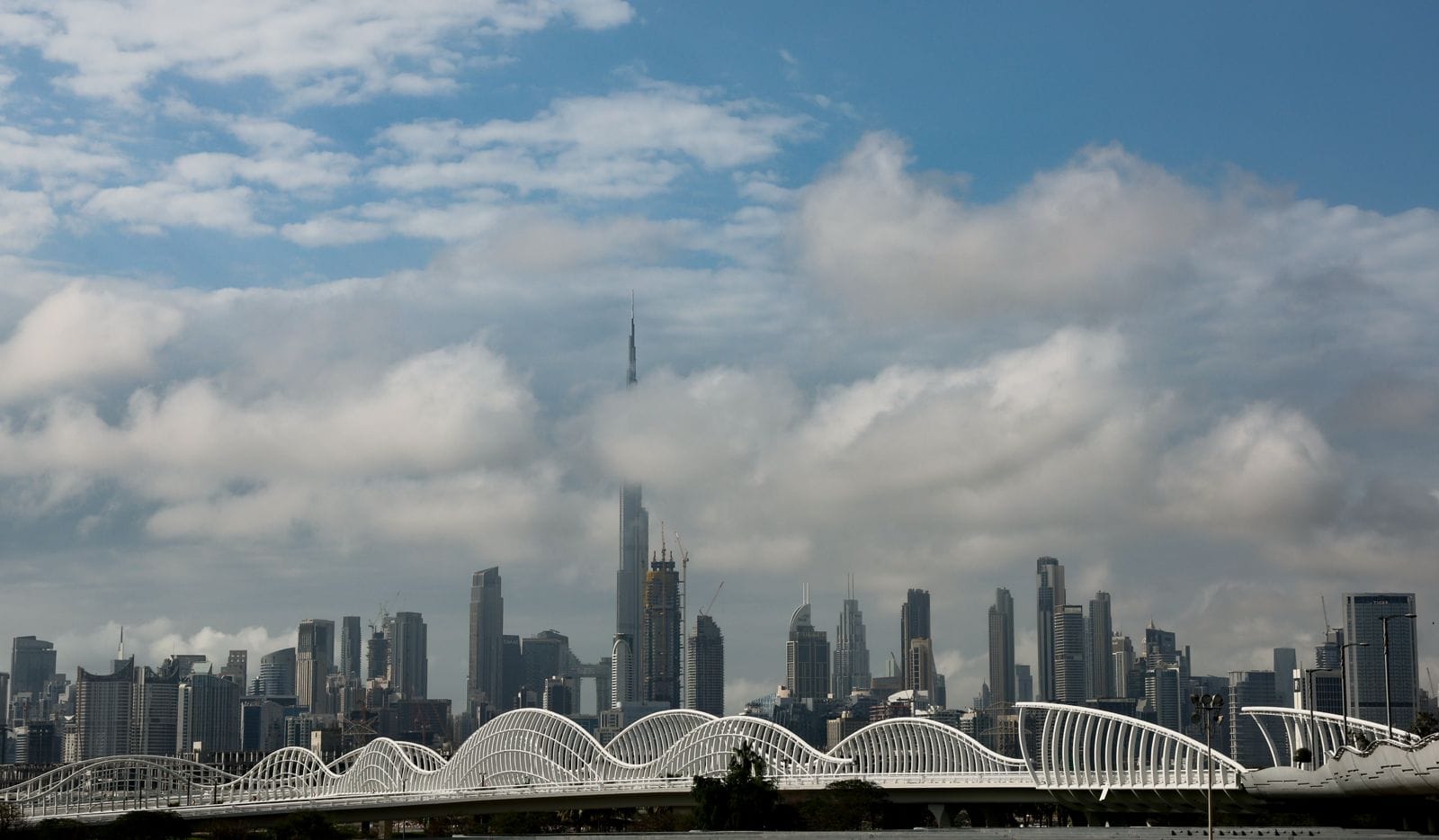 A view of the Dubai skyline from Al Jaddaf. 