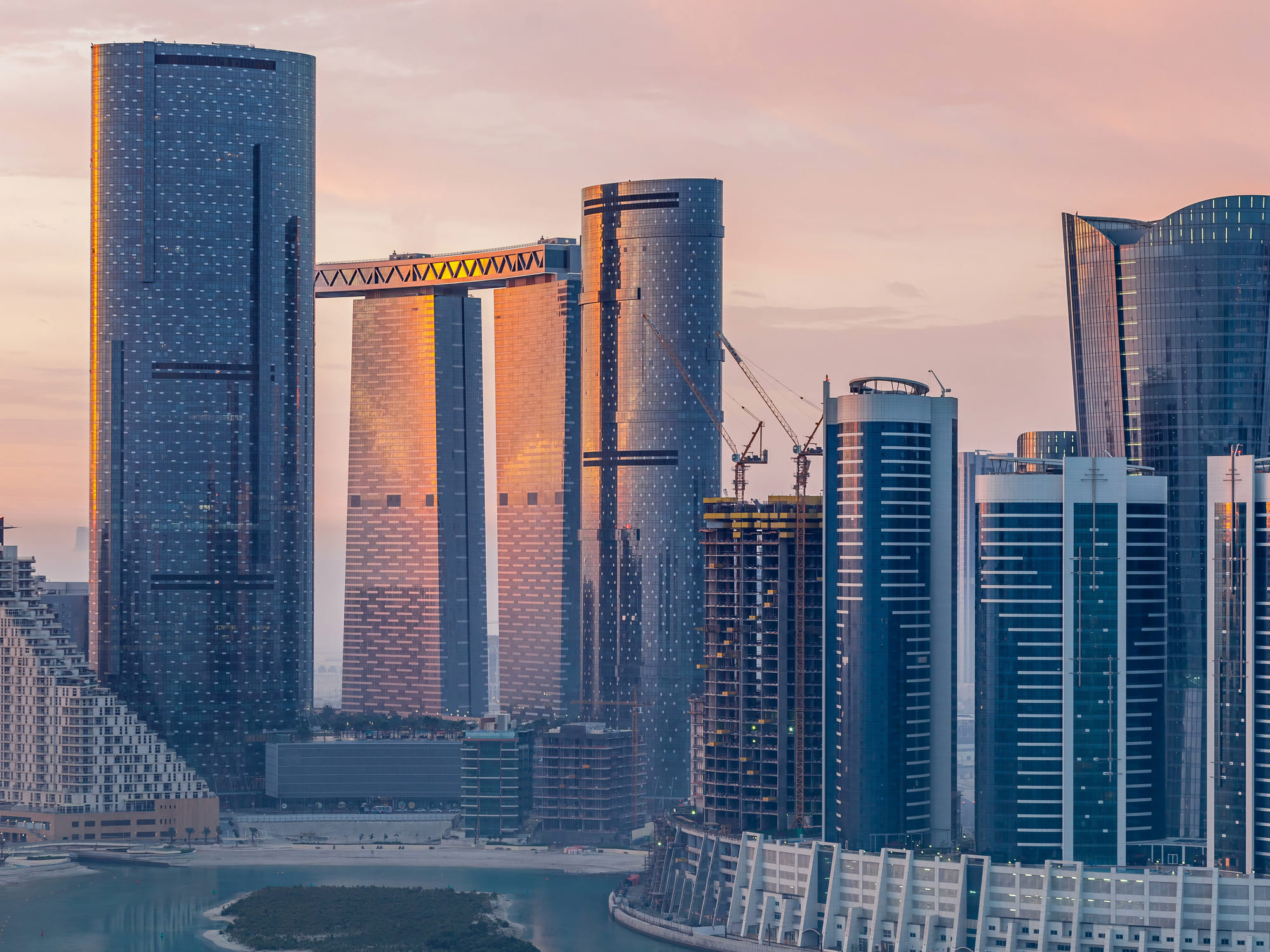 Abudhabiskyline and Department of Municipalities and Transport and Abu Dhabi Global Market (ADGM) 
