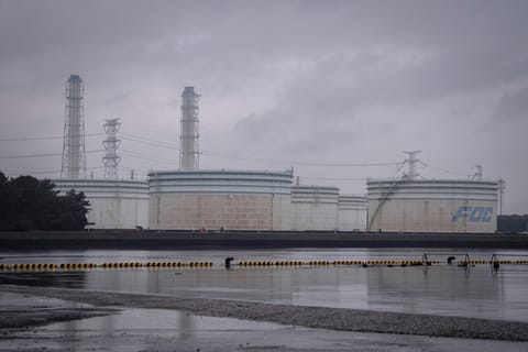 Oil storage tanks stand at Fuji Oil Nakasode Crude Storage Base, one of the sites designated for releasing Japan’s national oil reserves, in Sodegaura, Chiba prefecture on March 25, 2026.