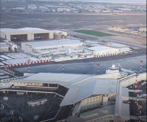 Kuwaiti Civil Aviation Authority said Iranian drones struck a fuel depot at Kuwait International Airport igniting a fire at the facility. No injuries were reported.