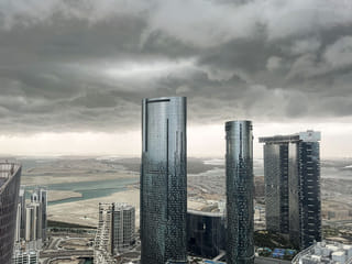 Rain clouds over Reem Island, Abu Dhabi 