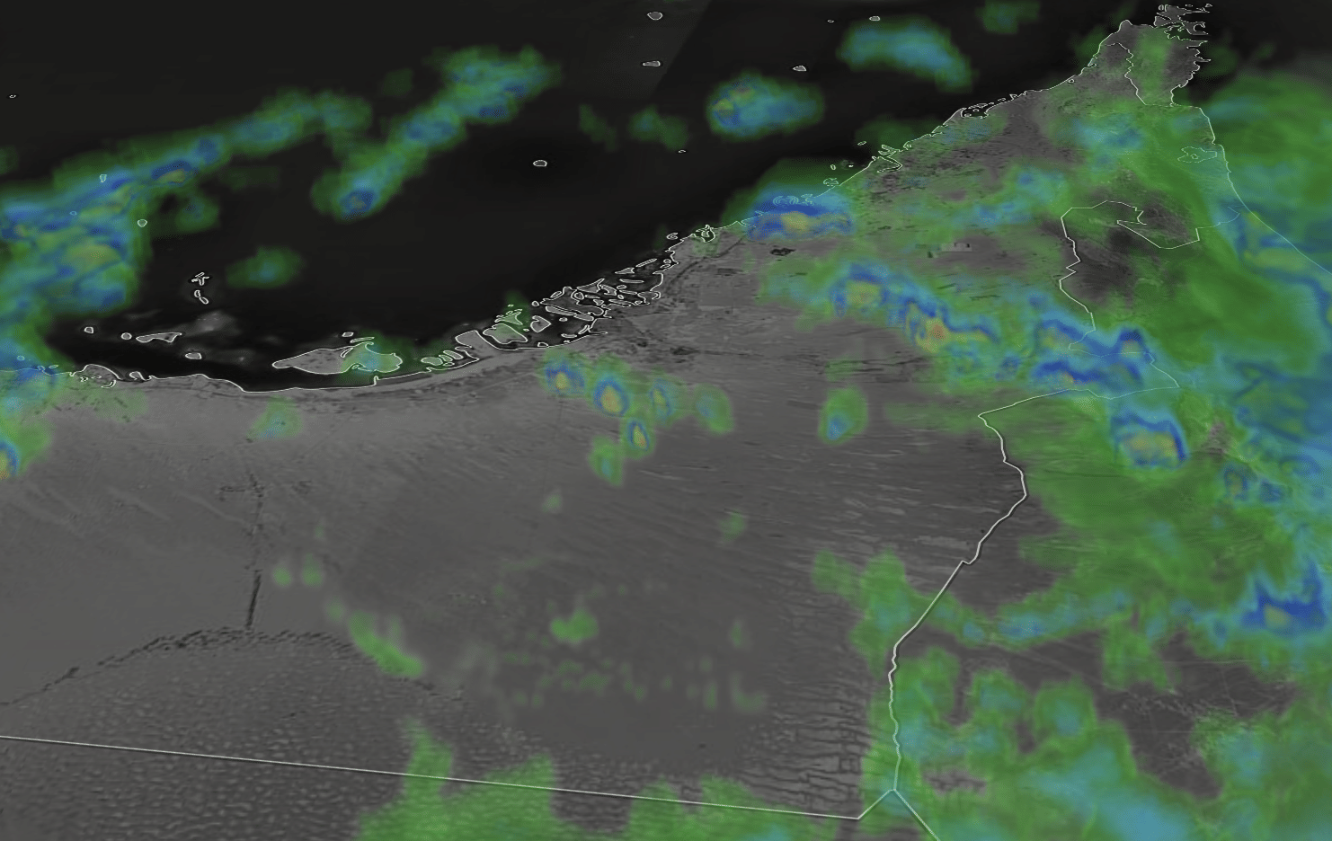 Rain tracking on rain.ae, provided by NCM