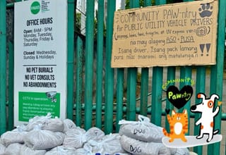 The Philippine Animal Welfare Society opens new community paw-ntry to help public utility vehicle drivers with dogs or cats