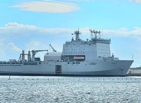 The UK is reportedly preparing to deploy 'RFA Lyme Bay', a drone mothership, to help clear naval mines in the Strait of Hormuz,.