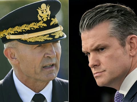 General Randy George  and US Secretary of Defence Pete Hegseth 