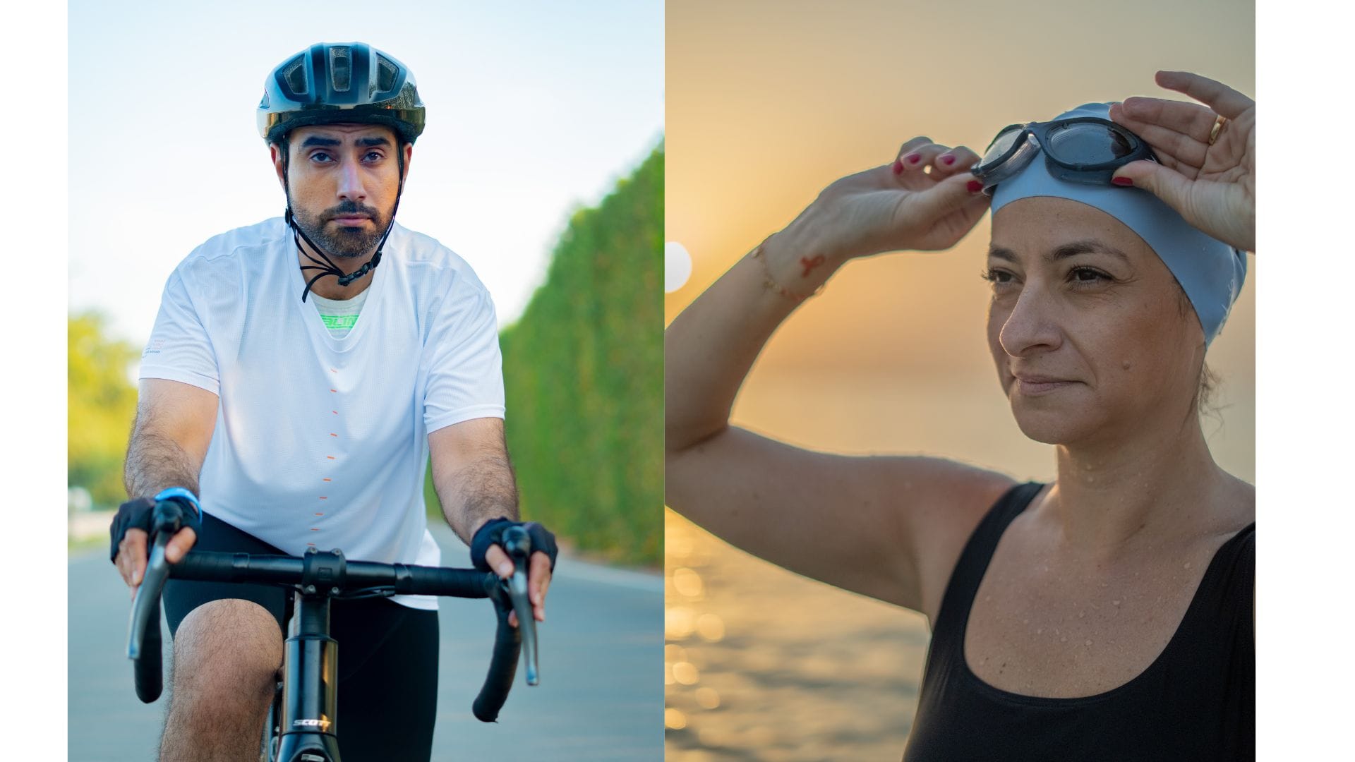 (Left), Mohamed Al Harbi and Right: Marie Meillaud are part of the NMSS team “Masters of Strength". 