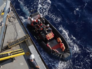 Rescuers said 32 people survived in a boat attempting to cross the Mediterranean from Libya to Europe over the Easter weekend. More than 70 feared "lost at sea".