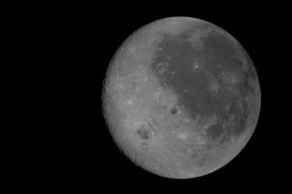 This handout image released by NASA shows a fully illuminated view of the Moon, including the Orientale basin and parts of the far side not visible from Earth, on April 6, 2026.