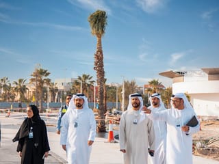 Eng Marwan Ahmed bin Ghalita being briefed about the project during his first field visit. 