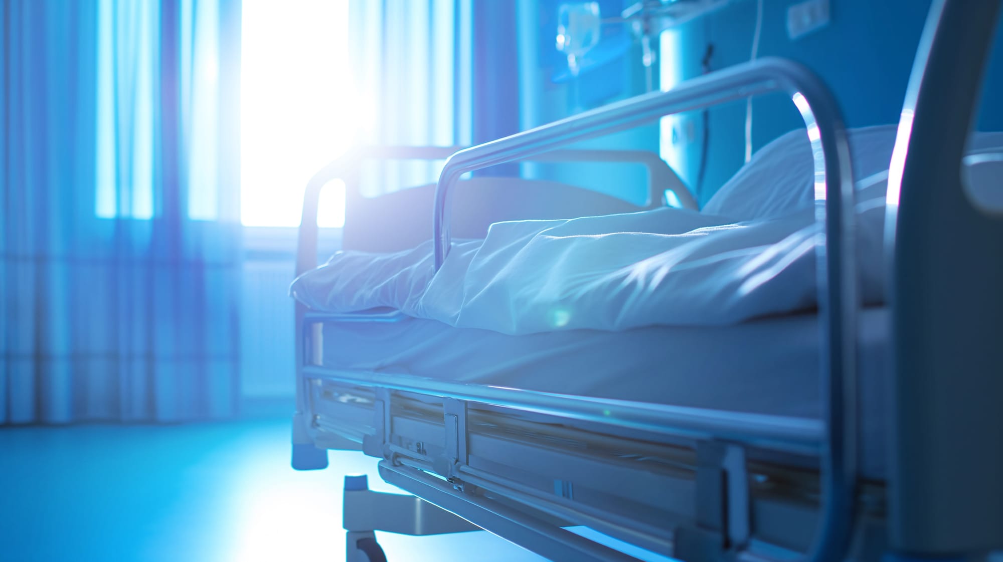 Empty hospital bed