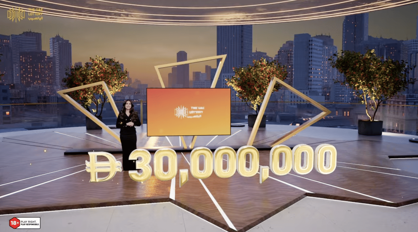 UAE Lottery show host Diala Makki during Lucky Day Draw No. 260408 on Wednesday