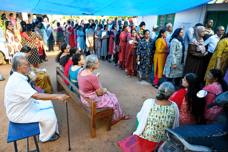 Kerala polling: 16 pc turnout sets pace; CM Vijayan says decisive election for state’s future