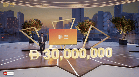 UAE Lottery show host Chadi Khalaf during Lucky Day Draw No. 260411