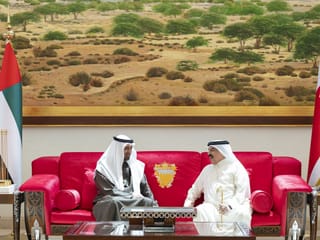 The meeting addressed the Iranian terrorist aggression targeting civilians and civilian infrastructure in the UAE, Bahrain, and other countries in the region
