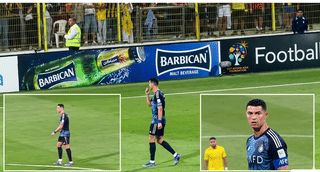 Ronaldo shushing the crowd