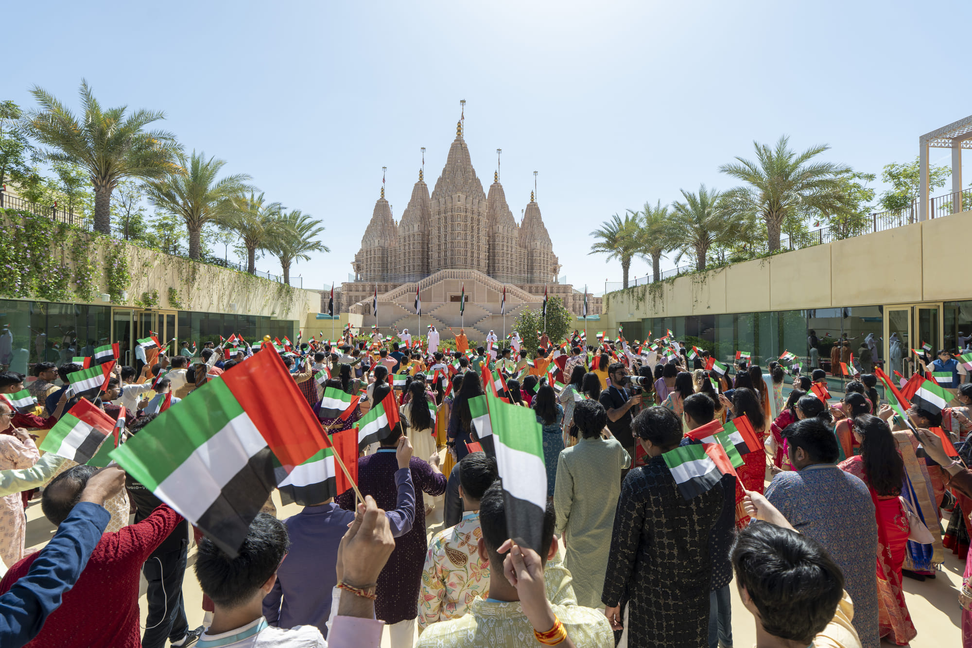 More than 1,000 people were joined by Emirati officials at the ceremony on Sunday.