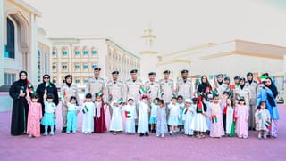 Sharjah Police welcome students back to school with outreach visits, UAE flag distribution