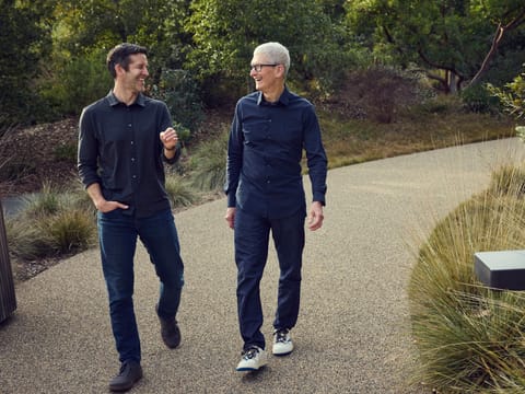 John Ternus and Tim Cook