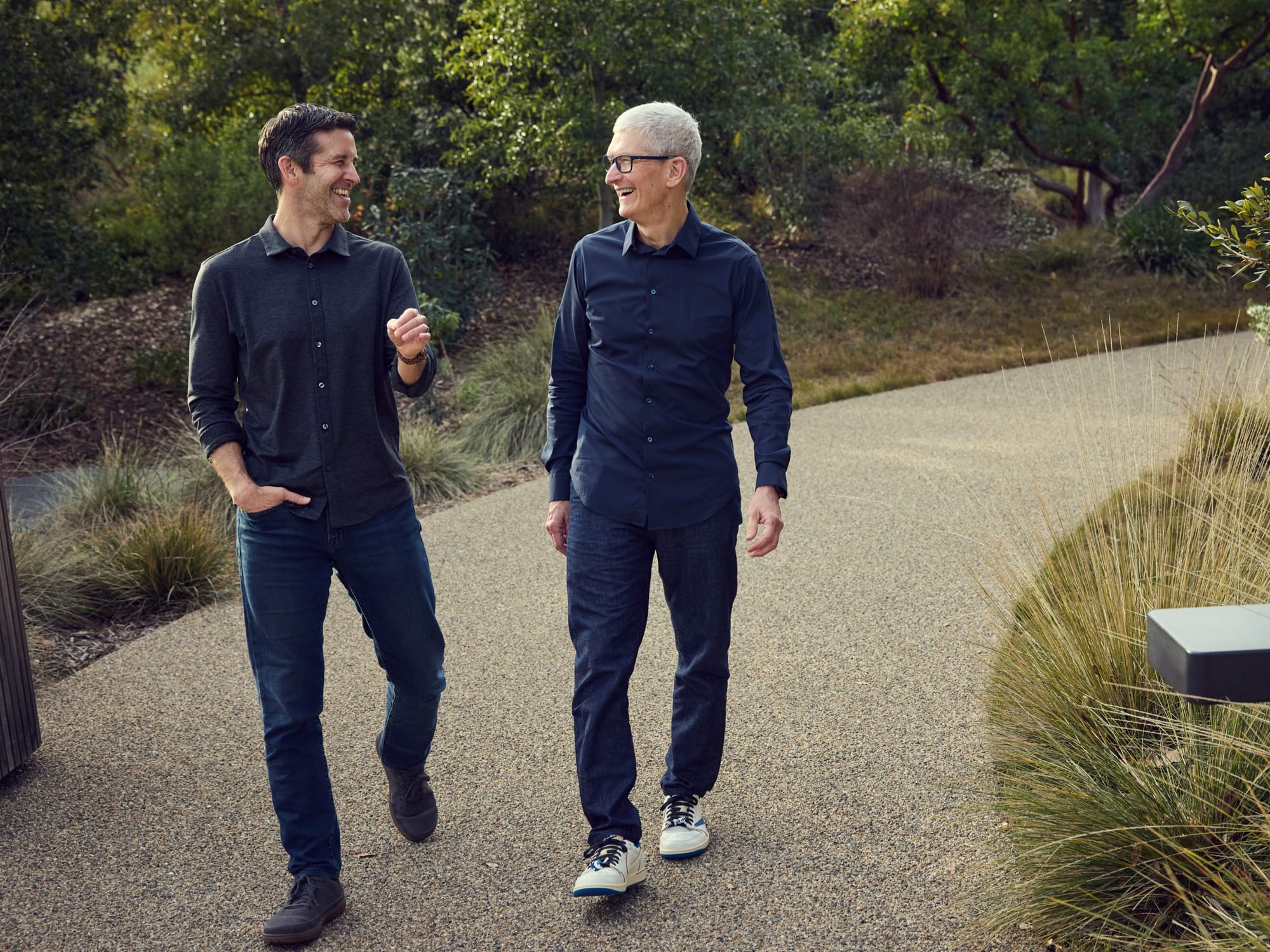 John Ternus and Tim Cook