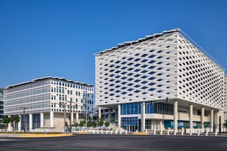 Located in Masdar City, The Link comprises around 32,000 square metres of net leasable area across five buildings.