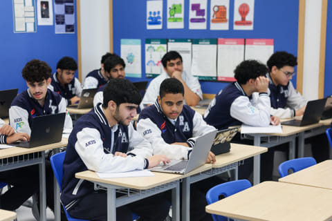 Students at Al Khaleej International School in Dubai.