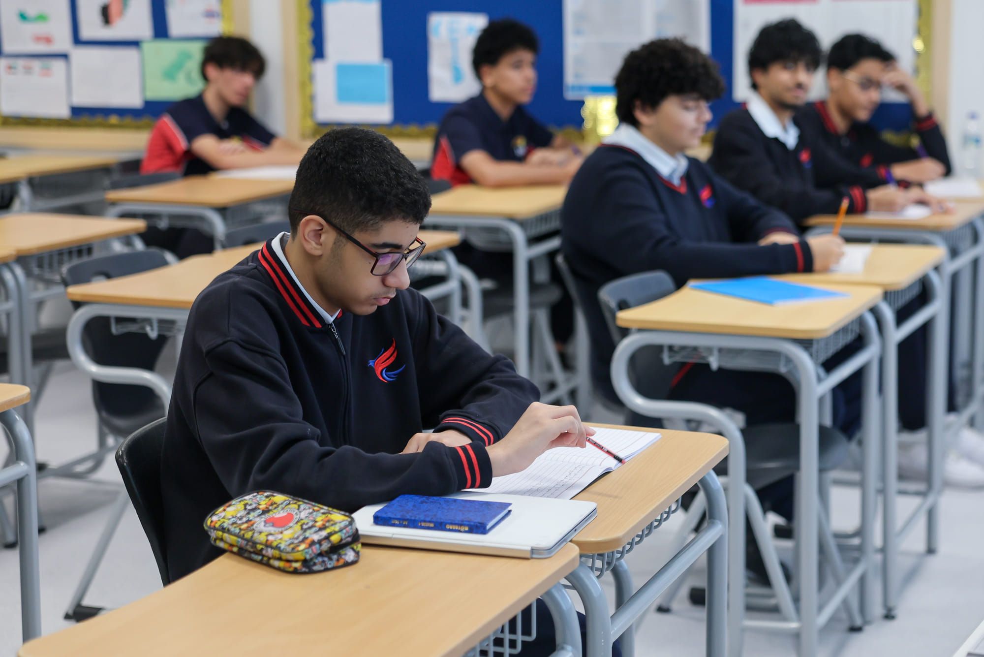 Students at Al Khaleej International School in Dubai.