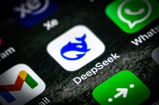 This photo illustration shows the DeepSeek app on a mobile phone in Hong Kong on January 28, 2025.