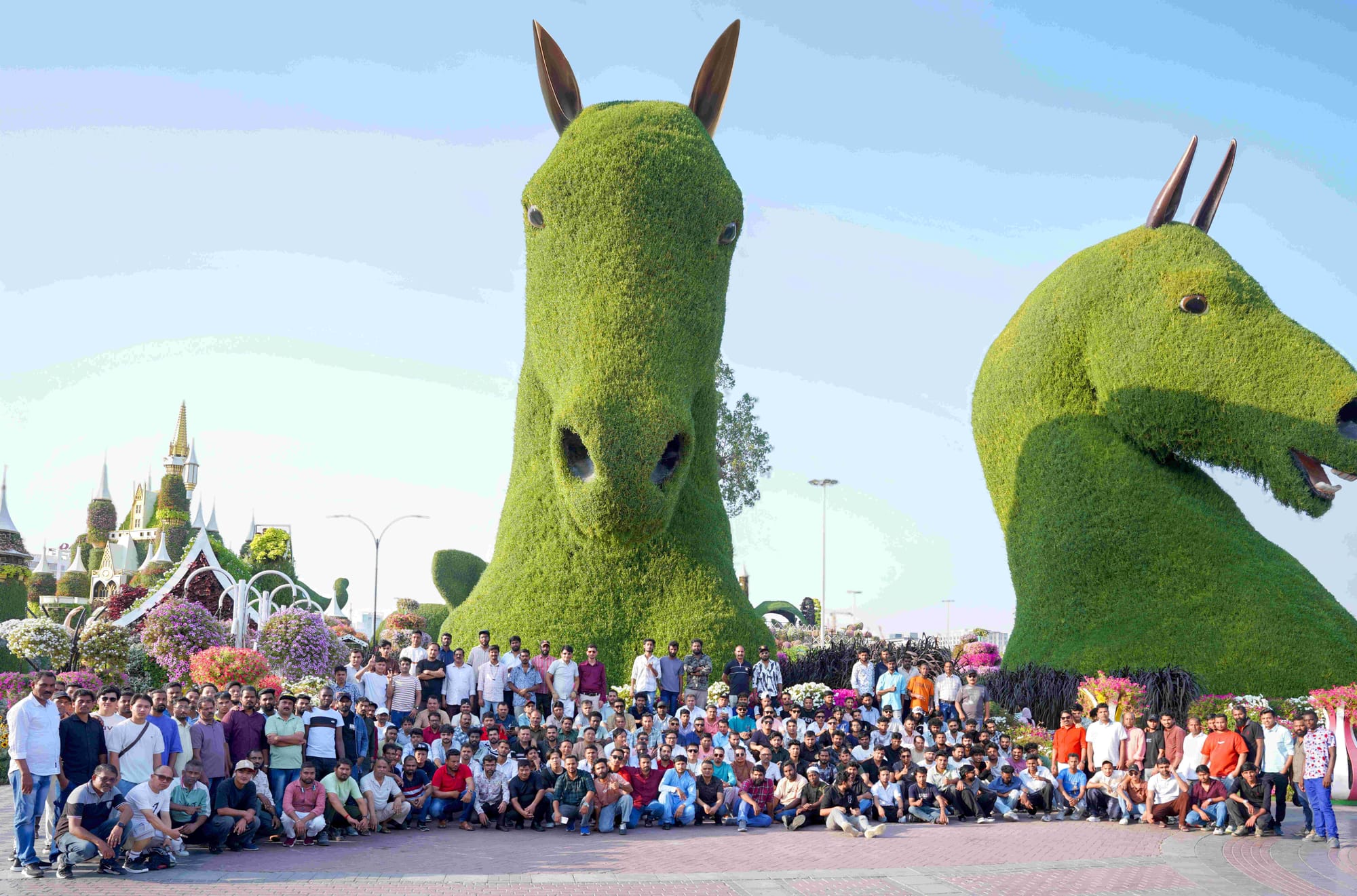 Hotpack workers on their visit to Miracle Garden