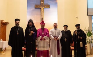 Leaders from six different Christian denominations came together “as one body in Christ” to pray for peace in the region