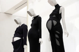 Designs in the "Pregnant Body" section are displayed at the Metropolitan Museum of Art's Costume Institute exhibition, "Costume Art," on Saturday, May 2, 2026, in New York.  