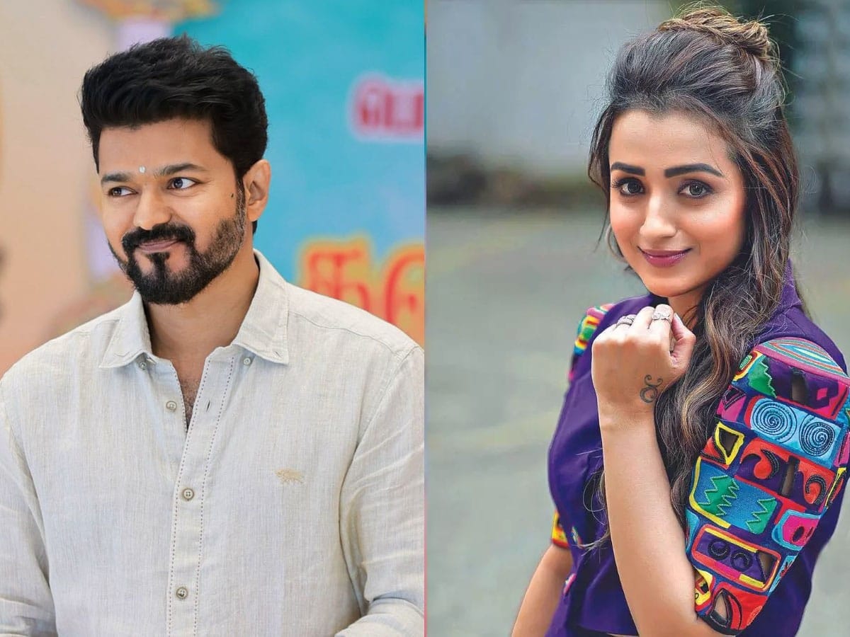 Thalapathy Vijay and Trisha.