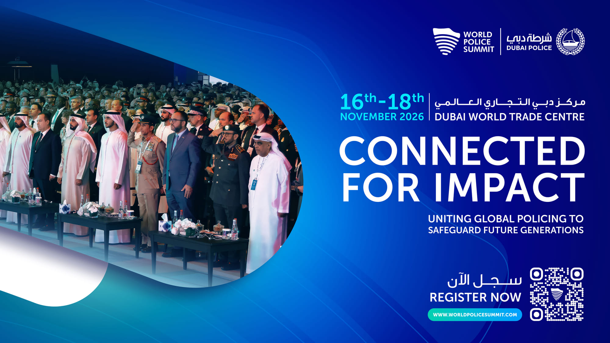 The fifth edition of the World Police Summit will take place in Dubai from 16 to 18 November 2026
