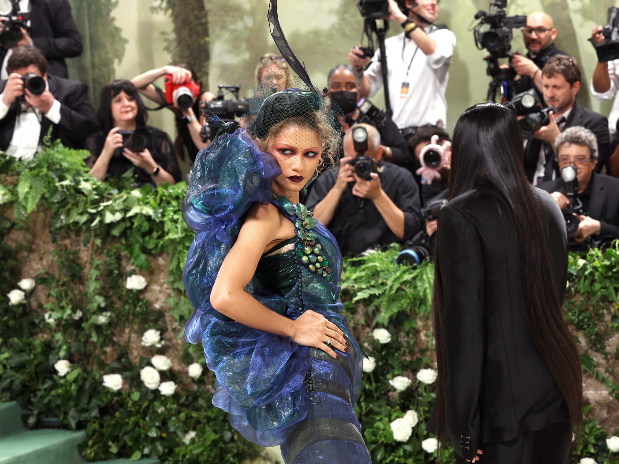 Zendaya and Law Roach attend The 2024 Met Gala Celebrating "Sleeping Beauties: Reawakening Fashion" at The Metropolitan Museum of Art on May 06, 2024 in New York City.