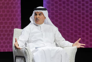 Abdulaziz Al Ghurair, Chairman, Abdulla Al Ghurair Group during a panel discussion on the opening day of Make it in the Emirates 2026.