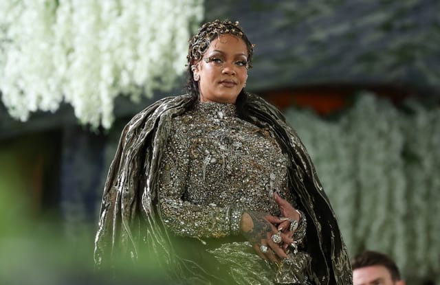 Barbadian singer and actress Rihanna arrives for the 2026 Met Gala celebrating "Costume Art" at the Metropolitan Museum of Art, in New York, on May 4, 2026.