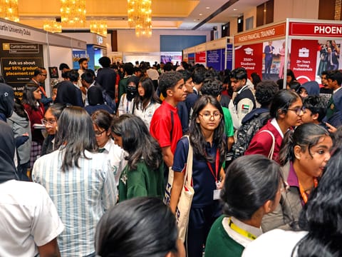 Students attend a past edition of GN Edufair