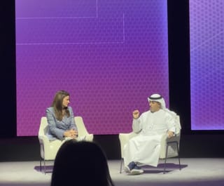 Dr. Ahmad bin Abdullah Belhoul Al Falasi, UAE Minister of Sports and Chairman of the Emirates Growth Fund, speaking at a fireside chat on building enduring enterprises at the Make it in the Emirates forum in Abu Dhabi.