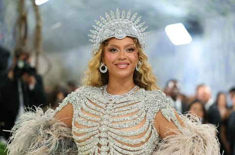 US musician Beyonce arrives for the 2026 Met Gala celebrating "Costume Art" at the Metropolitan Museum of Art, in New York, on May 4, 2026.
