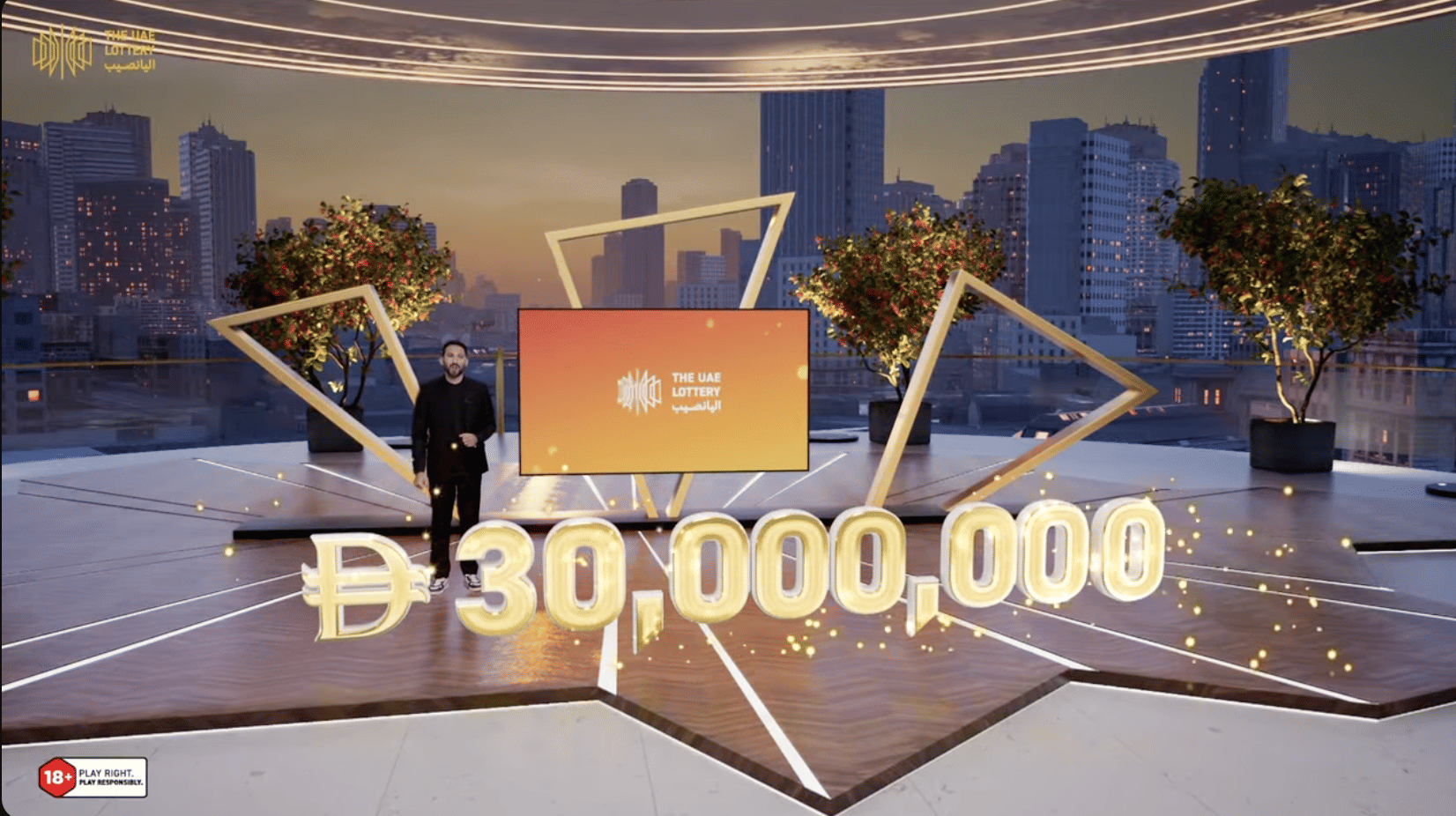 UAE Lottery show host Chadi Khalaf during Lucky Day Draw No. 260506